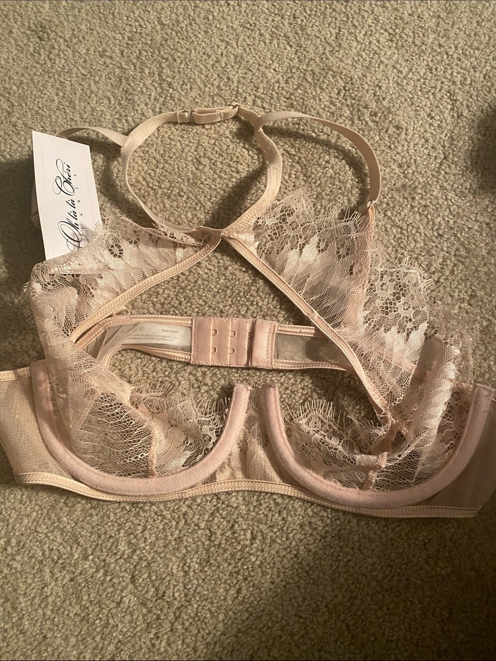 Oh la La Cheri lace underwire no padding bra NWT